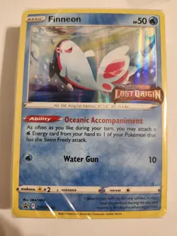Pokemon FINNEON SWSH240 Lost Origin Stamped Prerelease Sealed Promo Deck - Image 1