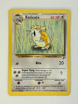 Pokemon TCG - Raticate - 58/130 (Regular) - WOTC: Base Set 2 - Image 3