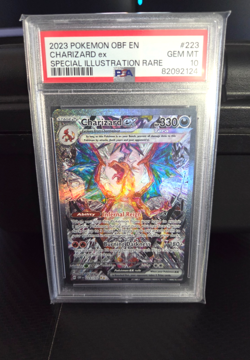 PSA 10 GEM MINT Charizard ex SIR 223/197 Obsidian Flames Pokemon 2023 - Image 3