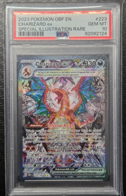 PSA 10 GEM MINT Charizard ex SIR 223/197 Obsidian Flames Pokemon 2023 - Image 5