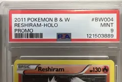 Pokemon Reshiram Black & White Black Star Holo Promo BW004 PSA 9 Mint New Cert - Image 3