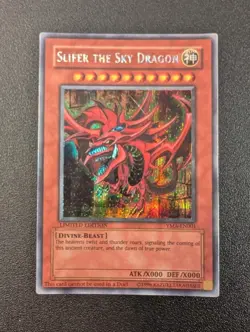 Slifer the Sky Dragon YMA-EN001 Parallel Secret Rare Limited Edition Yugioh MP - Image 1