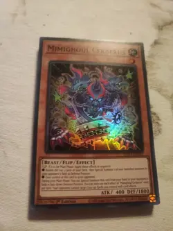 Yugioh! Mimighoul Cerberus - INFO-EN092 - Super Rare - 1st Edition Near Mint, En - Image 1