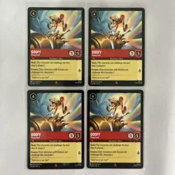 x4 Lorcana Disney 123/204 Goofy Flying Goof Rare Card Playset Azurite Sea 4x - Image 1