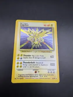 Pokemon TCG Zapdos Base Set Holo Unlimited Rare Card 16/102 - Image 2