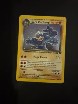 Pokemon Dark Machamp Holo Rare TCG Vintage Card 10/82 Near Mint Condition - Image 1