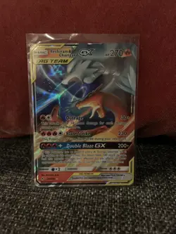 Reshiram and Charizard Tag Team GX Ultra Rare Card 20/214🔥🌲🐦‍🔥🧯🚒 - Image 1