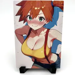 PokeGirl Misty Sexy Hot Anime Waifu Girl Doujin Lewd Goddess Story ACG Art Card - Image 1