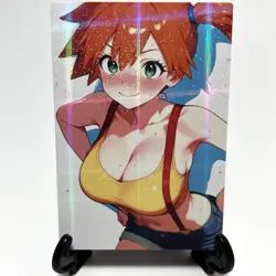 PokeGirl Misty Sexy Hot Anime Waifu Girl Doujin Lewd Goddess Story ACG Art Card - Image 2
