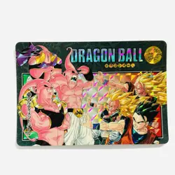 Dragon Ball Carddass Visual Adventure Card 1995 No. 215 Buu Goku Gohan Prism - Image 1