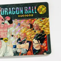Dragon Ball Carddass Visual Adventure Card 1995 No. 215 Buu Goku Gohan Prism - Image 3