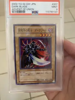Yugioh Card Japanese Dark Blade Super Rare PSA 9, Advent Of Union 302-007, 2002 - Image 1