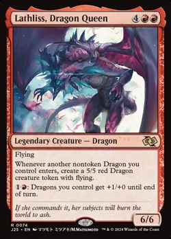 1x - Lathliss, Dragon Queen - #74 - Jumpstart Foundations - NM MTG - Image 1