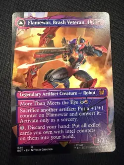 MTG - Flamewar, Brash Veteran - Shattered Glass Non Foil - BOT 024 - Image 1