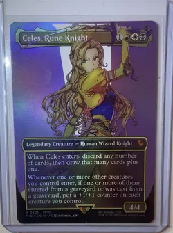 Celes, Rune Knight - Borderless Foil - MTG Final Fantasy - LN Mythic 0201 - Image 1