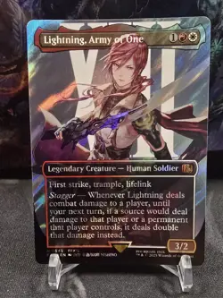 Lightning Army Of One (Borderless) (Surge Foil) Magic Final Fantasy 0545 MTG - Image 1