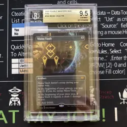BGS 9.5 ~ Mana Vault ~ MTG Double Masters 2022 Borderless Graded - Image 1