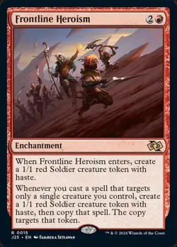 1x - Frontline Heroism - #15 - Jumpstart Foundations - NM MTG - Image 1