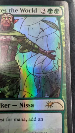 Nissa, Who Shakes the World (Stained Glass) Secret Lair Drop Foil MTG Card - Image 3