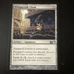 Whispersilk Cloak 221/249 Core Set 2011 M11 MTG LP - Image 1