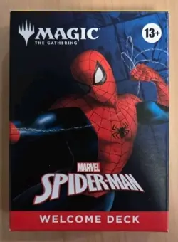 2025 SDCC EXCLUSIVE MAGIC THE GATHERING SPIDER MAN WHITE WELCOME DECK CARDS MTG - Image 1