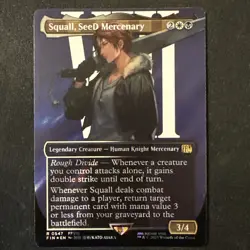 Squall, SeeD Mercenary (Borderless) (Surge Foil) Final Fantasy Foil MTG - Image 1
