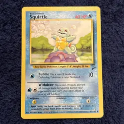 Pokemon Squirtle 93/130 WotC Base Set 2 Common NM - Image 1