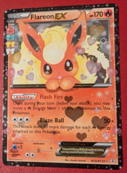 Flareon EX RC6/RC32 Radiant Collection Holo Pokemon Card Near Mint Condition - Image 1