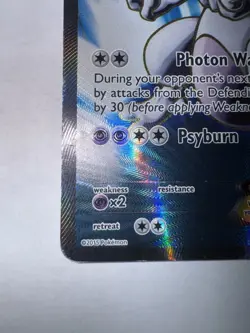 Pokemon Breakthrough Mewtwo EX (157 Full Art) 157/162 Holo Heavily Played - Image 3