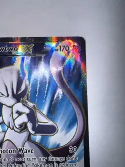Pokemon Breakthrough Mewtwo EX (157 Full Art) 157/162 Holo Heavily Played - Image 5