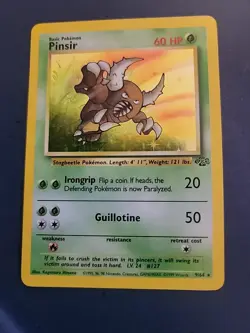 Pokemon TCG Jungle Pinsir 9/64 Holo Rare Unlimited 1999 WOTC LP/MP Condition - Image 1