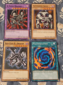 Black Skull Dragon Summoned Skull Red Eyes B. Dragon Polymerization Yugioh Set - Image 1