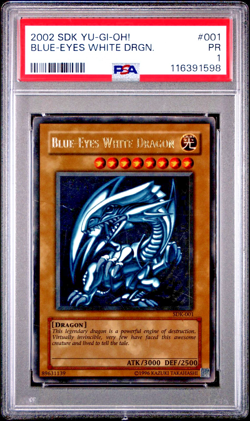 PSA 1 Blue-Eyes White Dragon SDK-001 Ultra Rare 2002 Starter Deck Kaiba Yugioh - Image 1