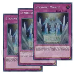 Yugioh Stardust Mirage x 3 - 1st Edition Secret Rare NM - Free Holo Card - Image 1