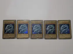 Yugioh Blue-Eyes White Dragon X5 SDK-001 Unlimited Edition Ultra Rare HP - Image 1