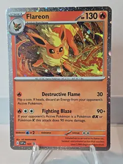 🔥📈Flareon SVP 167 Cosmos Holo Black Star Promo Pokemon TCG Card - Image 1