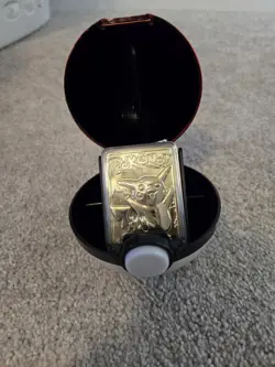 Pikachu 1999 Burger King 23k Gold Plated Card #25- Pokemon TOY Pokeball Vintage - Image 1