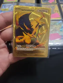 2020 Pokemon Super Fire Breathing Dragon Gold Foil Card - Image 2