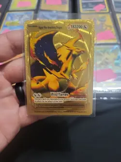 2020 Pokemon Super Fire Breathing Dragon Gold Foil Card - Image 4
