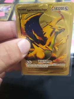 2020 Pokemon Super Fire Breathing Dragon Gold Foil Card - Image 5