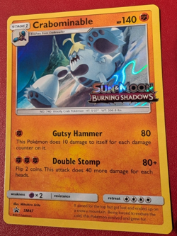 Crabominable SM47 Burning Shadows Prerelease Promo Pokemon Card NM Condition - Image 1
