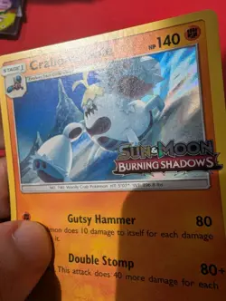 Crabominable SM47 Burning Shadows Prerelease Promo Pokemon Card NM Condition - Image 3