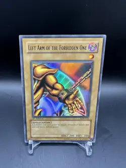 Left Arm Of The Forbidden One Exodia LOB-123 1st Edition LP Yugioh Card Holo - Image 1
