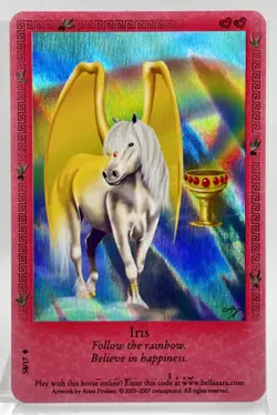 Bella Sara Iris S8/17 Ancient Lights Card SHINY FOIL - Image 1