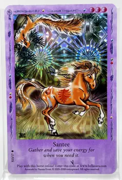 Bella Sara Santee S13/17 Native Lights Card SHINY - Image 1
