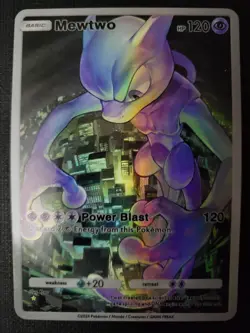 Mewtwo Pokemon TCG Pocket Custom Textured DIY Holo Foil Card - Image 1