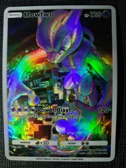 Mewtwo Pokemon TCG Pocket Custom Textured DIY Holo Foil Card - Image 2