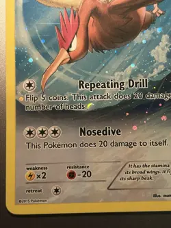 Pokemon Card TCG Fearow XY57 Holo Promo - Black Star - XY Series 2015 - Image 4