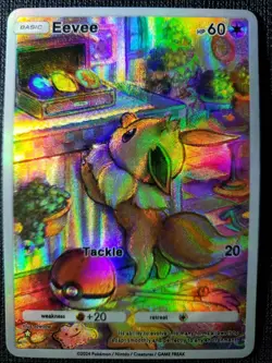 Eevee Pokemon TCG Pocket Custom Textured DIY Holo Foil Card - Image 2