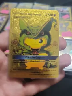 Pokemon - Pikachu Mega Rayquaza - Tag Cosplay - Gold Foil - Fan Art - Card #006 - Image 2